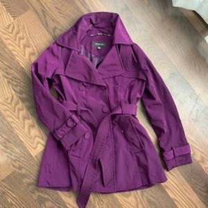 Jones New York purple trench coat